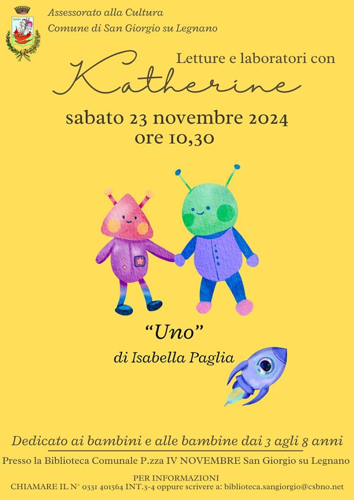 letture e laboratori con Katherine 23 novembre 