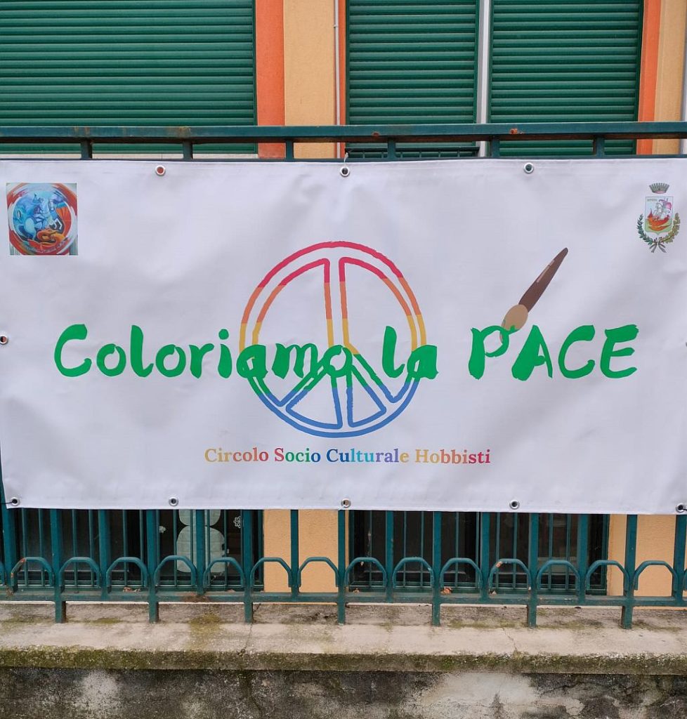 striscione per la pace